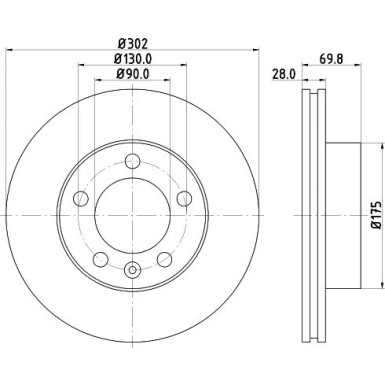 Hella | Bremsscheibe | 8DD 355 117-121