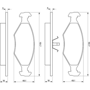 0 986 424 514 Bremsbelagsatz, Scheibenbremse