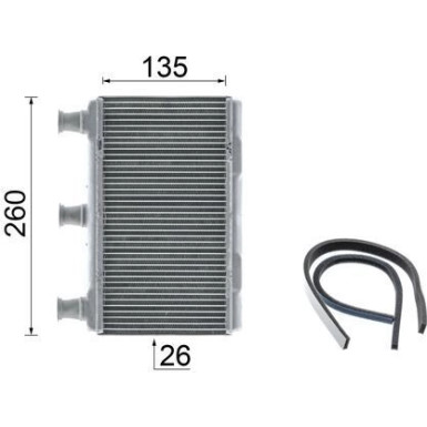 Mahle Wärmetauscher, Innenraumheizung BEHR Premium Line AH 115 000P Mahle Wärmetauscher, Innenraumheizung BEHR Premium Line AH 115 000P