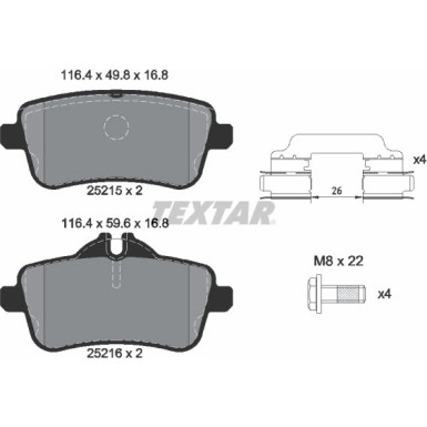 2521509 Bremsbelagsatz, Scheibenbremse Q+