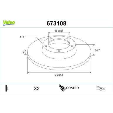 Valeo | Bremsscheibe | 673108