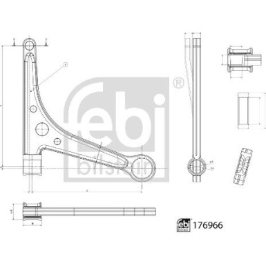 febi bilstein | 2 x FEBI Lenker, Radaufhängung | 176966 febi bilstein | 2 x FEBI Lenker, Radaufhängung | 176966