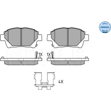 Meyle Bremsbelagsatz, Scheibenbremse MEYLE-ORIGINAL: True to OE 025 235 1015/W