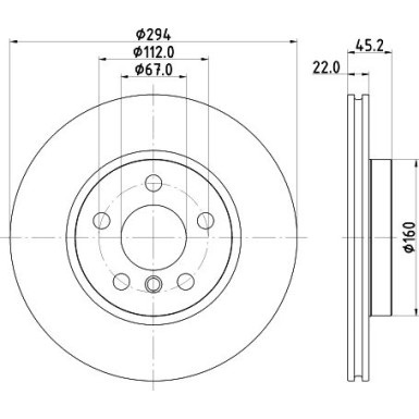 Hella | Bremsscheibe | 8DD 355 122-651