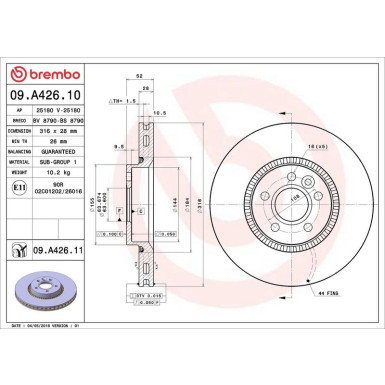 Brembo | Bremsscheibe | 09.A426.11