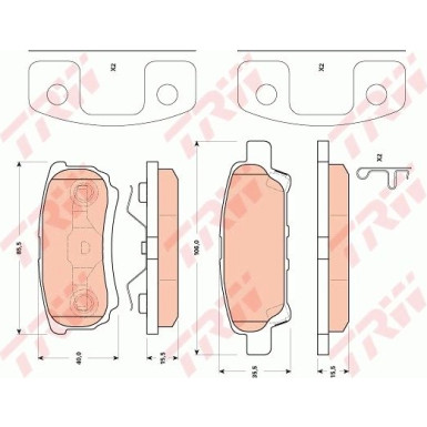 GDB4143 Bremsbelagsatz, Scheibenbremse