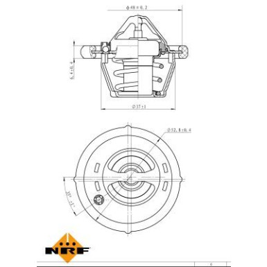 NRF | Thermostat, Kühlmittel | 725182