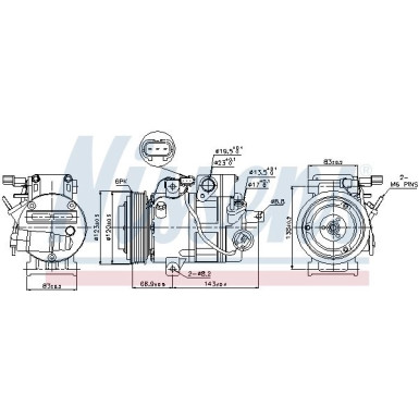 Nissens | Kompressor, Klimaanlage | 89304
