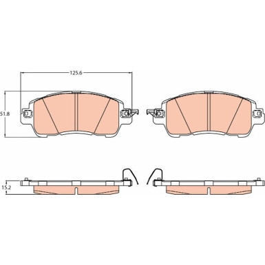 GDB2122 Bremsbelagsatz, Scheibenbremse