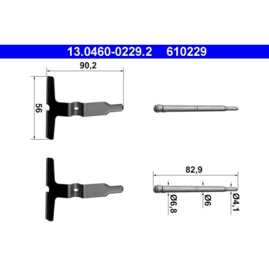13.0460-0229.2 Zubehörsatz, Scheibenbremsbelag