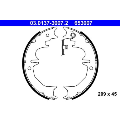 03.0137-3007.2 Bremsbackensatz, Feststellbremse 03.0137-3007.2 Bremsbackensatz, Feststellbremse