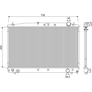 Valeo | Kühler, Motorkühlung | 701349