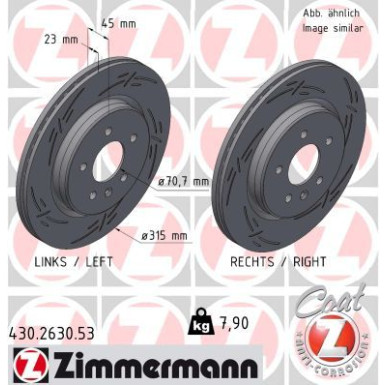 Zimmermann Bremsscheibe BLACK Z 430.2630.53