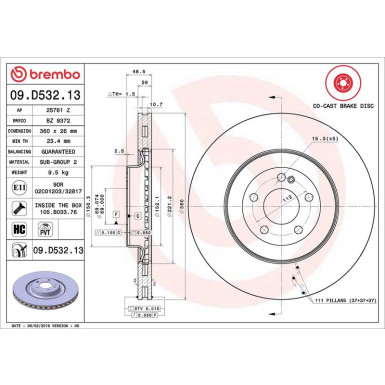 Brembo | Bremsscheibe | 09.D532.13