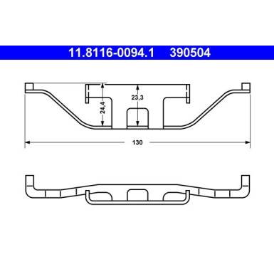 ATE | Feder, Bremssattel | 11.8116-0094.1