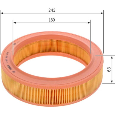 BOSCH 1 457 432 134 Luftfilter