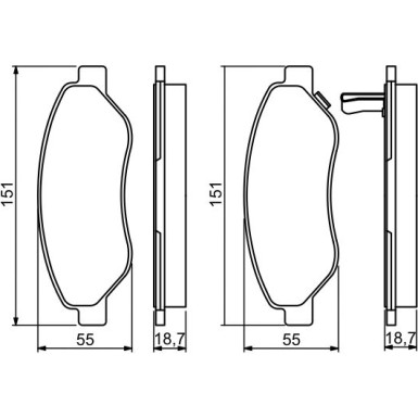 0 986 494 345 Bremsbelagsatz, Scheibenbremse