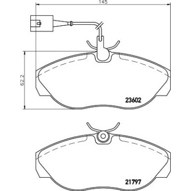 Hella | Bremsbelagsatz, Scheibenbremse | 8DB 355 018-891