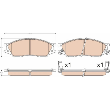 GDB3563 Bremsbelagsatz, Scheibenbremse GDB3563 Bremsbelagsatz, Scheibenbremse