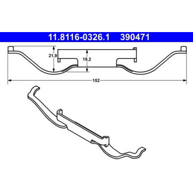 ATE | Feder, Bremssattel | 11.8116-0326.1