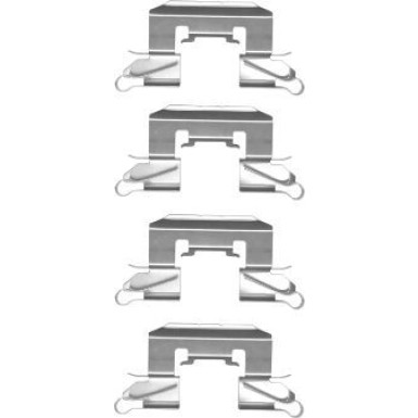 Hella | Zubehörsatz, Scheibenbremsbelag | 8DZ 355 204-691