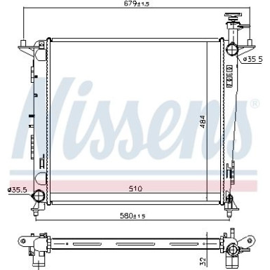 Nissens | Kühler, Motorkühlung | 666222