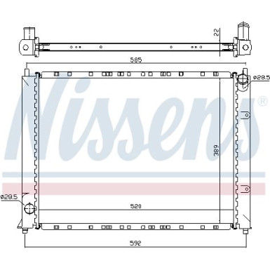 Nissens | Kühler, Motorkühlung | 64307A