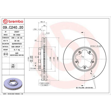 Brembo | Bremsscheibe | 09.C240.20