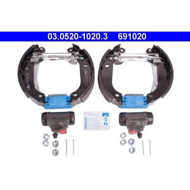 Bremsbackensatz Original ATE TopKit 03.0520-1020.3