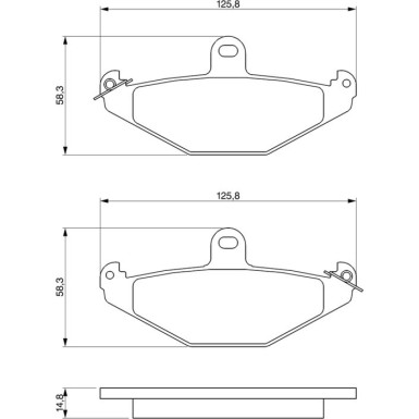0 986 461 148 Bremsbelagsatz, Scheibenbremse