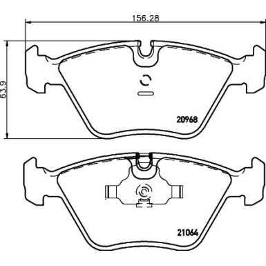 Hella | Bremsbelagsatz, Scheibenbremse | 8DB 355 007-411