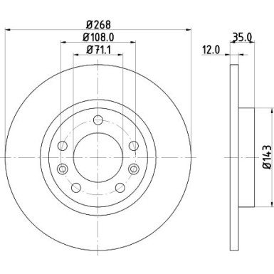 Hella | Bremsscheibe | 8DD 355 120-491