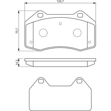 BOSCH Bremsbelagsatz, Scheibenbremse 0 986 494 551