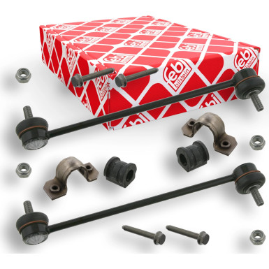 FEBI BILSTEIN 37078 Reparatursatz, Stabilisatorlager VORNE, mit Koppelstange FEBI BILSTEIN 37078 Reparatursatz, Stabilisatorlager VORNE, mit Koppelstange