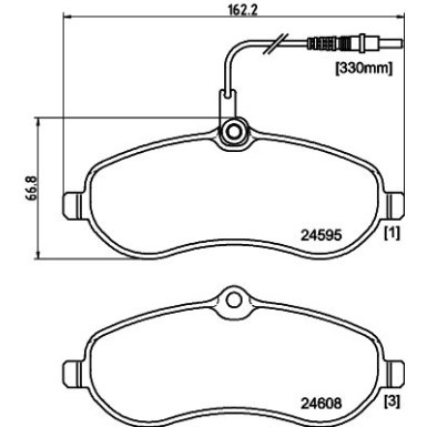 8DB 355 013-411 Bremsbelagsatz, Scheibenbremse