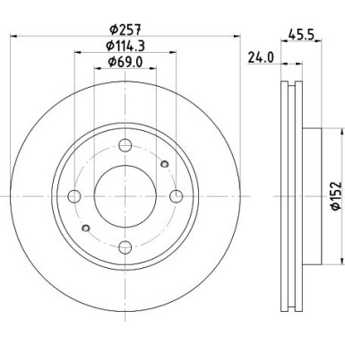 Hella | Bremsscheibe | 8DD 355 110-931