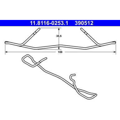 ATE | Feder, Bremssattel | 11.8116-0253.1
