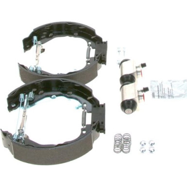 BOSCH 0 204 114 686 Bremsensatz, Trommelbremse für NISSAN MICRA, NOTE, SUNNY mit Radbremszylinder BOSCH 0 204 114 686 Bremsensatz, Trommelbremse für NISSAN MICRA, NOTE, SUNNY mit Radbremszylinder