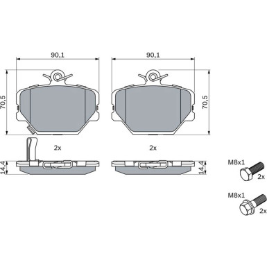 0 986 424 471 Bremsbelagsatz, Scheibenbremse