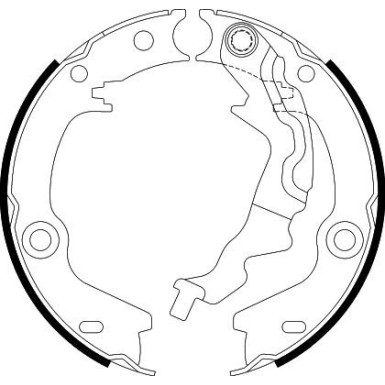Hella | Bremsbackensatz, Feststellbremse | 8DA 355 050-181