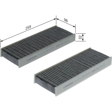 BOSCH 1 987 435 525 Innenraumfilter BOSCH 1 987 435 525 Innenraumfilter