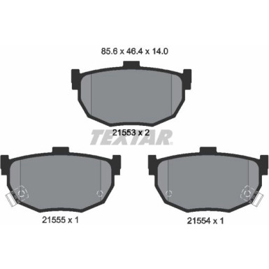 2155301 Bremsbelagsatz, Scheibenbremse