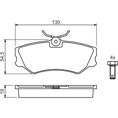 0 986 460 941 Bremsbelagsatz, Scheibenbremse