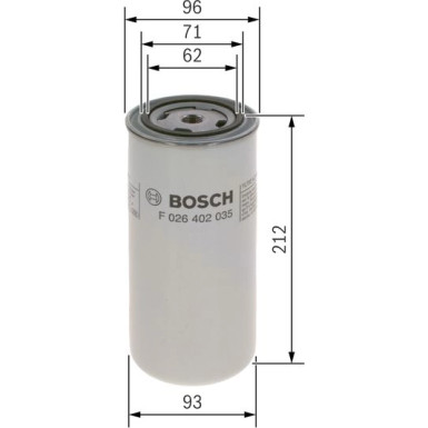 BOSCH | Kraftstofffilter | F 026 402 035