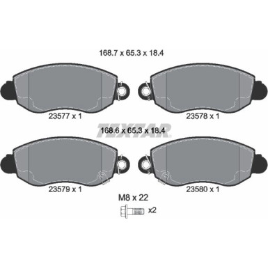 2357701 Bremsbelagsatz, Scheibenbremse Q+