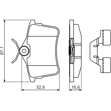 0 986 494 646 Bremsbelagsatz, Scheibenbremse