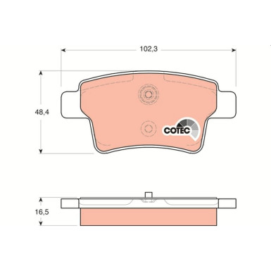TRW Bremsbelagsatz, Scheibenbremse COTEC GDB1692