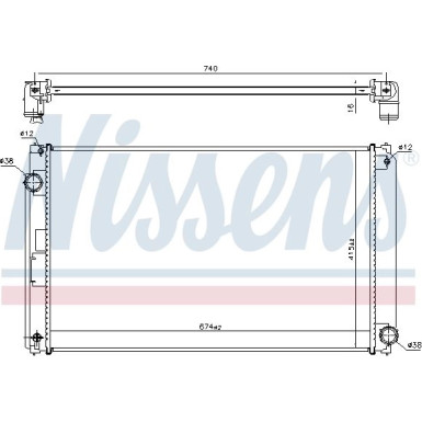 Nissens | Kühler, Motorkühlung | 606610