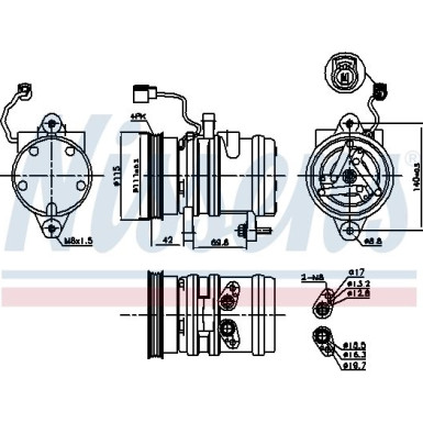 Nissens | Kompressor, Klimaanlage | 89272