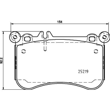 8DB 355 019-611 Bremsbelagsatz, Scheibenbremse